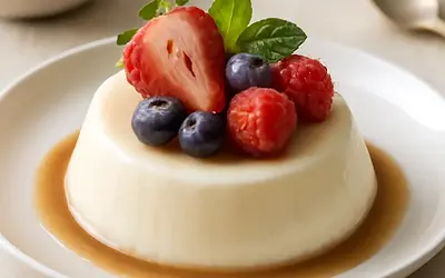 Panna cotta with fruit