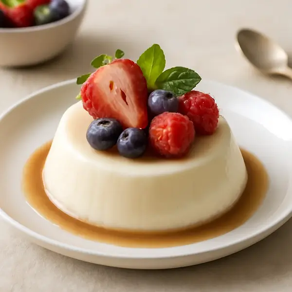 Panna cotta with fruit
