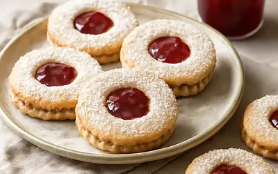 Crispy cookies with jam