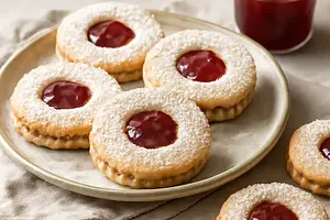 Crispy cookies with jam