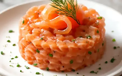 Tatar z wędzonego łososia