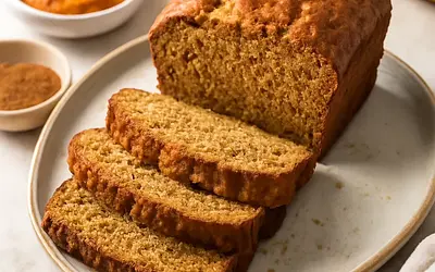 Sweet gluten-free bread with pumpkin, banana, and a hint of cinnamon