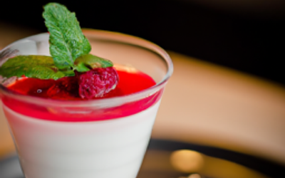 Strawberry panna cotta
