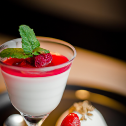 Strawberry panna cotta