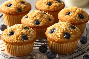 'Muffins from Białystok' with coconut and berries