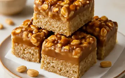 Kostki orzechowo-karmelowe bez pieczenia (wersja Słodki Blog)