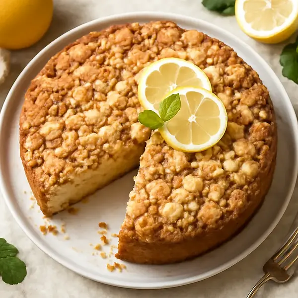 Babka cytrynowo-ricottowa z migdałową kruszonką