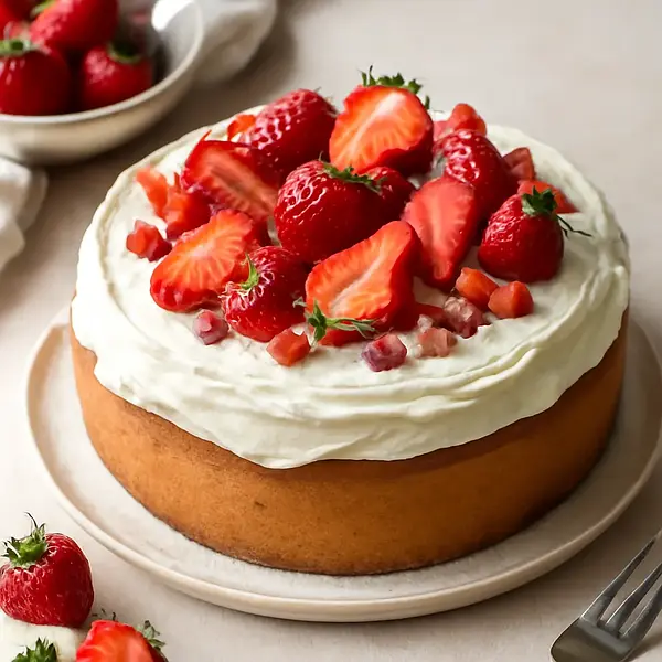 Delikatny tort truskawkowo-mascarpone w stylu Słodki Blog