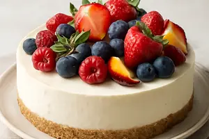 Cold Cheesecake with Fruits
