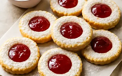 Crispy cookies with jam