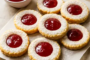 Crispy cookies with jam