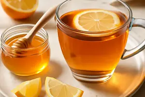 Tea with lemon and honey
