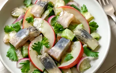 Herring salad with apple