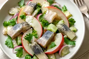 Sałatka śledziowa z jabłkiem