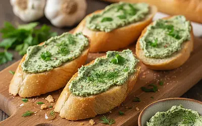 Bagietki czosnkowe z masłem ziołowym