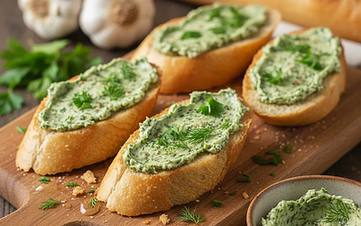 Bagietki czosnkowe z masłem ziołowym