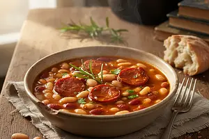 Zupa fasolowa z kiełbasą