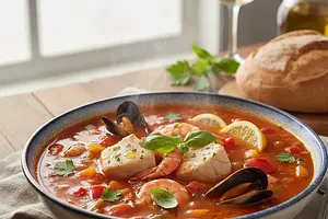 Zupa rybna z pomidorami