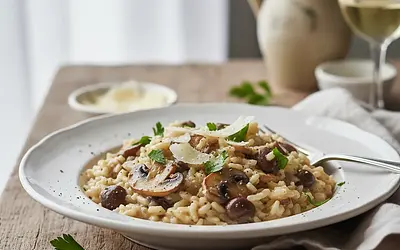 Risotto z grzybami i parmezanem