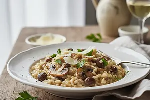 Risotto z grzybami i parmezanem