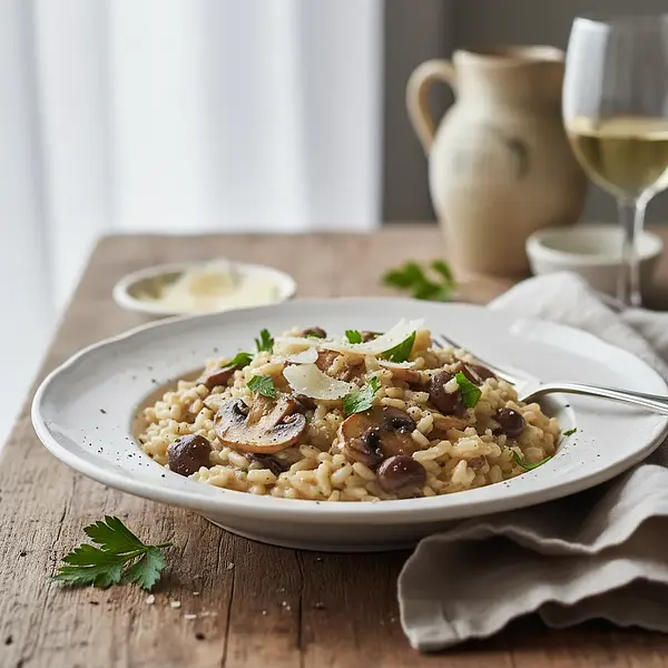 Risotto z grzybami i parmezanem