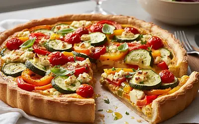 Tarta z warzywami i fetą