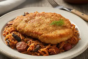 Tradycyjny Kotlet Schabowy z Zasmażaną Kapustą