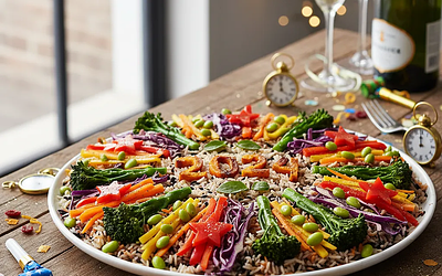 Kolorowy Ryż z Warzywami na Sylwestrową Noc