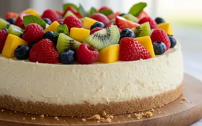 Sernik na zimno z owocami