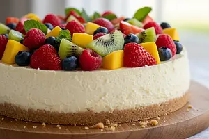 Sernik na zimno z owocami