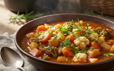 Duszone warzywa w ziołach