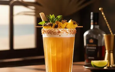 Koktajl ananasowy z rumem