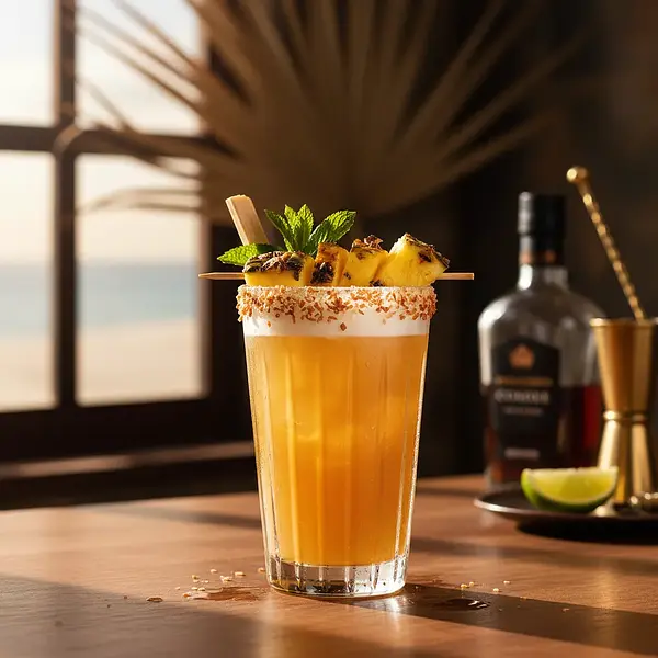 Koktajl ananasowy z rumem
