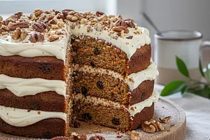 Ciasto marchewkowe z orzechami