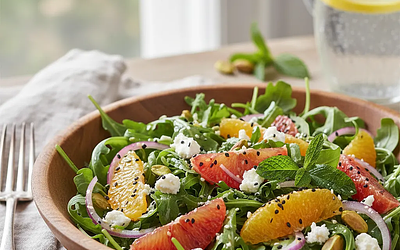 Sałatka z rukolą i pomarańczą