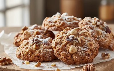 Orzechowe Całuski: Kruche Ciasteczka z Bezą i Orzechami Włoskimi